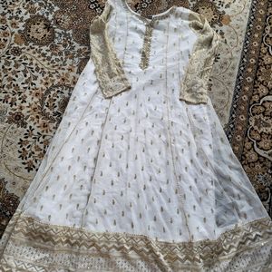 Pakistani White Maxi Dress